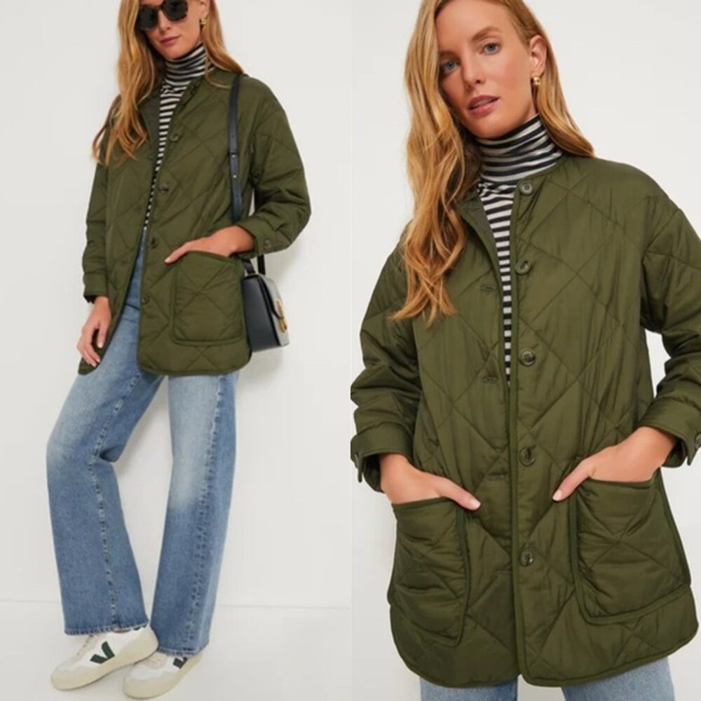 NWT Tuckernuck Olive Quilted Yates Jacket XS | Lightweight Puffer Coat - Picture 2 of 11
